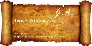 Jauch Alexandra névjegykártya